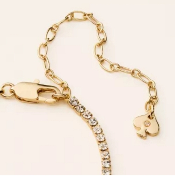 Kate Spade x Target Limited Edition Strawberry Charm On Gold Tennis Necklace - Picture 7 of 8